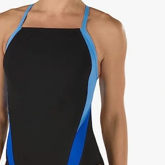 NWT Speedo Launch Splice Adult Cross Back One Piece - Speedo Endurance+ - Picture 3 of 12